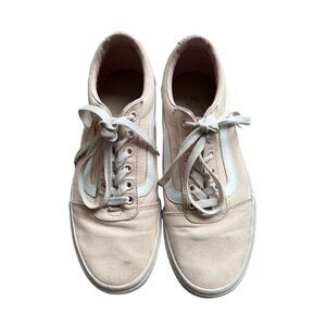 Vans Canvas Old Skool Women's 9 Pink White 500714 sk8 Casual Errand Summer Boho